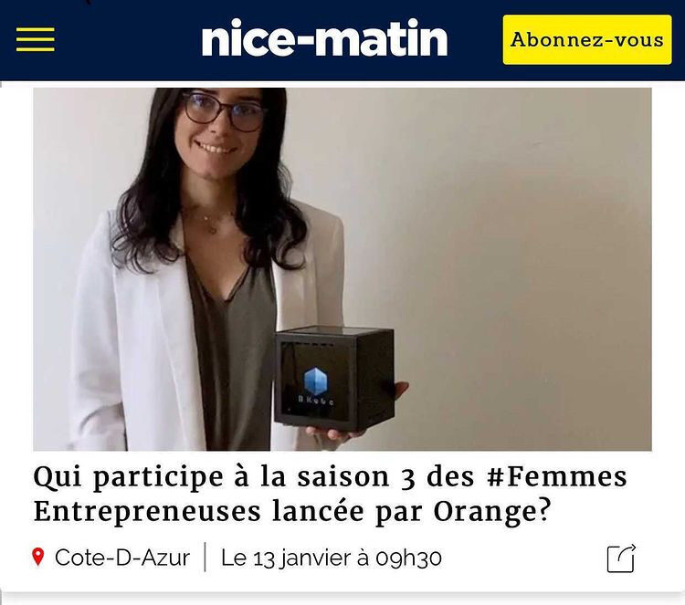 Bkube parrainées par Orange dans le cadre du programme #femmesentrepreneuses